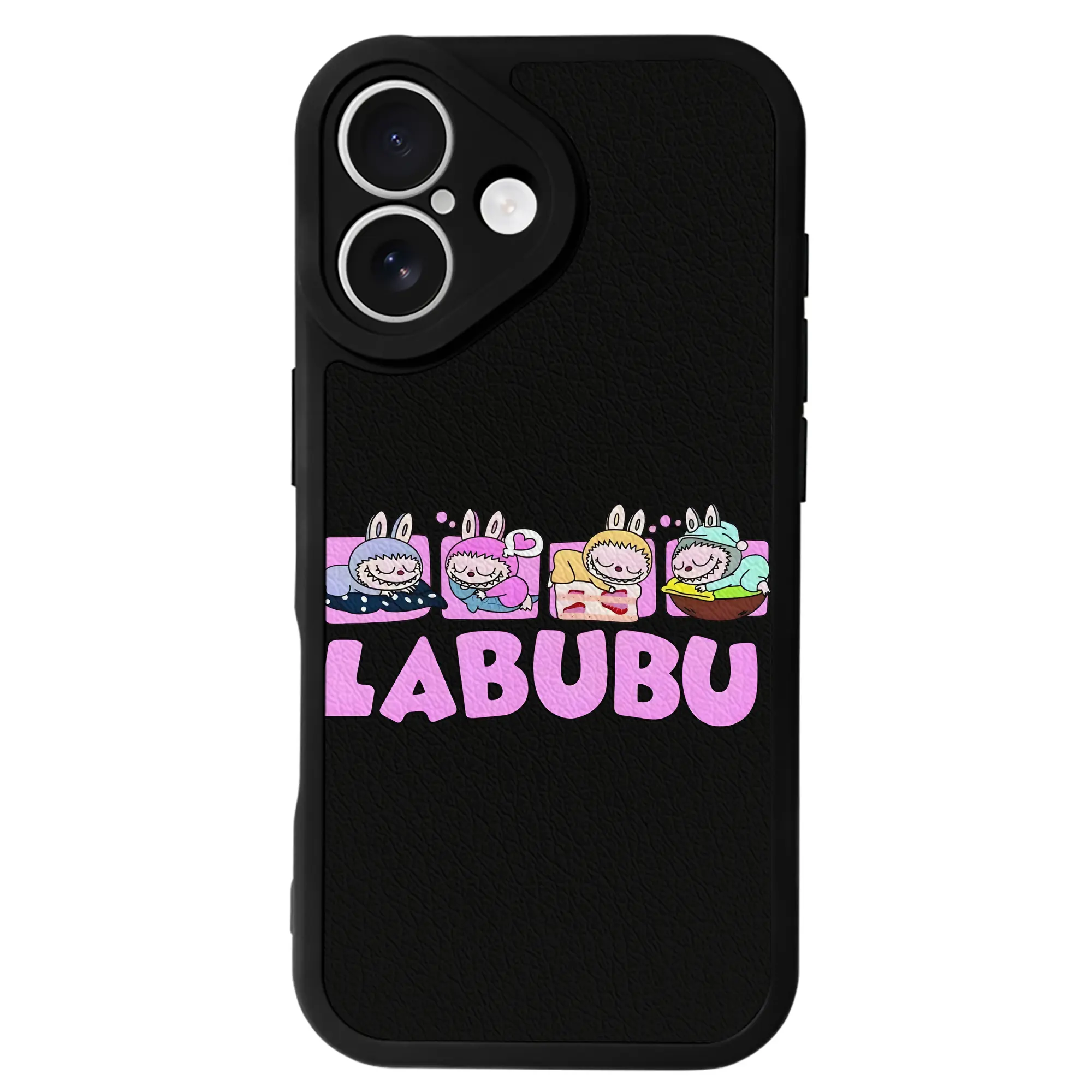 ラブブ グッズ モココ - IPhone 16シリーズ対応 ・ シリコンスマホケース ・ レザー調 ・ 高精度フィット ・ 耐衝撃 ・ ワイヤレス充電対応 ・ 精密カット